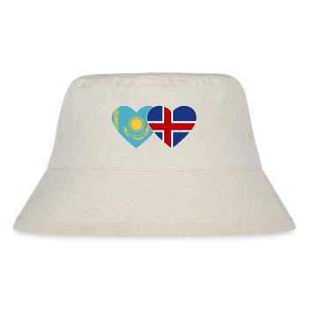 Kazakhstan Islande Flag Coeur - Bob recyclé Stanley/Stella - blanc naturel - Devant