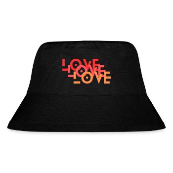 love - Stanley/Stella recycelter Bucket Hat - Schwarz - Vorne