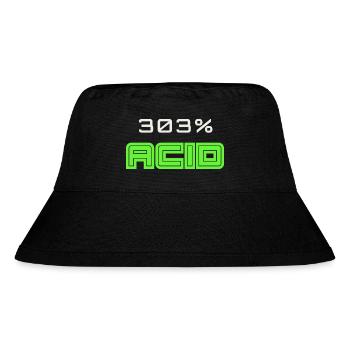303 Acid Grün 2 2 - Stanley/Stella recycelter Bucket Hat - Schwarz - Vorne