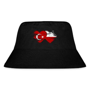 Turkey Poland Flag - Stanley/Stella Recycled Bucket Hat - black - Front