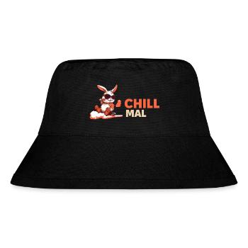 Chill bunny with sunglasses and vape - Stanley/Stella Recycled Bucket Hat - black - Front