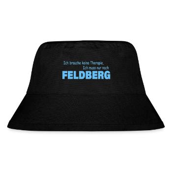 Therapie FELDBERG - Stanley/Stella recycelter Bucket Hat - Schwarz - Vorne