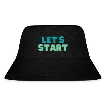 Let's start - Stanley/Stella recycelter Bucket Hat - Schwarz - Vorne