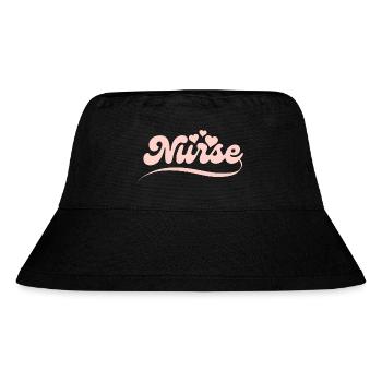 Medical and Nursing With Cute Hearts - Stanley/Stella Recycled Bucket Hat - black - Front