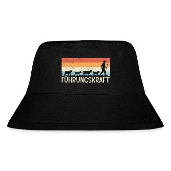 Führungskraft Schafe Hirte Geschenkidee Humor - Stanley/Stella recycelter Bucket Hat - Schwarz - Vorne