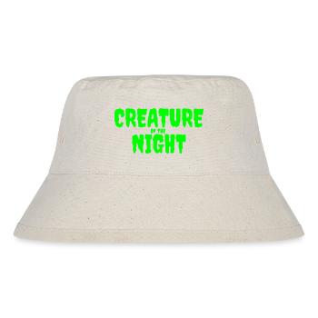 Creature of the Night Horror Text - Stanley/Stella Recycled Bucket Hat - natural - Front