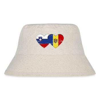 Slowenien Moldau Flagge Herz used - Stanley/Stella recycelter Bucket Hat - Naturweiß - Vorne