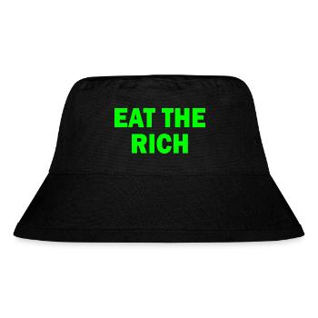 Eat the rich - Stanley/Stella Recycled Bucket Hat - black - Front