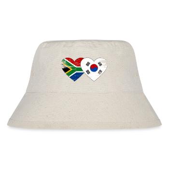 Afrique du Sud Drapeau de la Corée du Sud Coeur - Bob recyclé Stanley/Stella - blanc naturel - Devant
