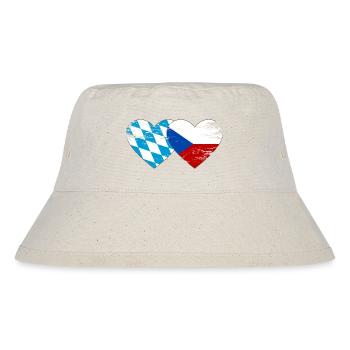 Bavaria Czech Republic Flag Heart - Stanley/Stella Recycled Bucket Hat - natural - Front