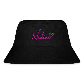 Nadine Signature Neon Pink - Stanley/Stella Recycled Bucket Hat - black - Front