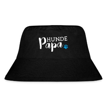 Hundepapa - Stanley/Stella recycelter Bucket Hat - Schwarz - Vorne