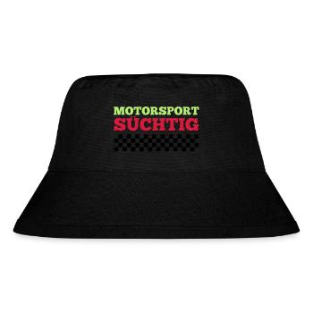 Motorsport Süchtig - Stanley/Stella recycelter Bucket Hat - Schwarz - Vorne