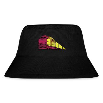 Freight railway locomotive - Stanley/Stella Recycled Bucket Hat - black - Front