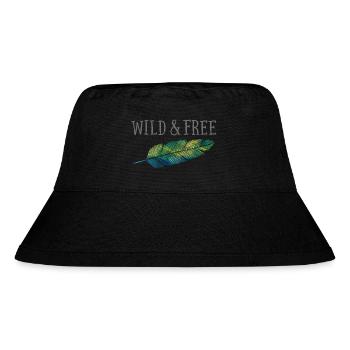 Wild & Free (Watercolor Feather) - Bob recyclé Stanley/Stella - noir - Devant
