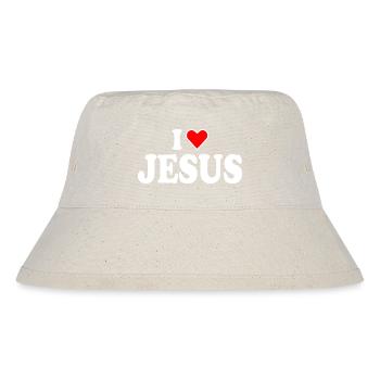 I love jesus - Stanley/Stella Recycled Bucket Hat - natural - Front