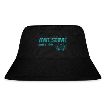 Awesome since 1981 Geschenk - Stanley/Stella recycelter Bucket Hat - Schwarz - Vorne