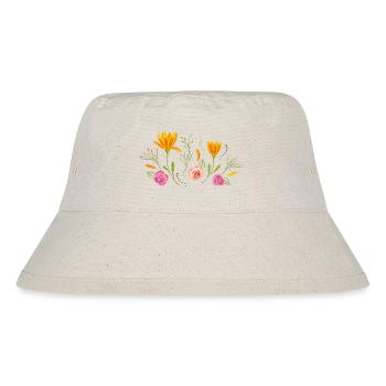 Blühende Blumen - Stanley/Stella recycelter Bucket Hat - Naturweiß - Vorne