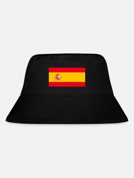 100% spanische spanische Flagge - Stanley/Stella recycelter Bucket Hat - Schwarz