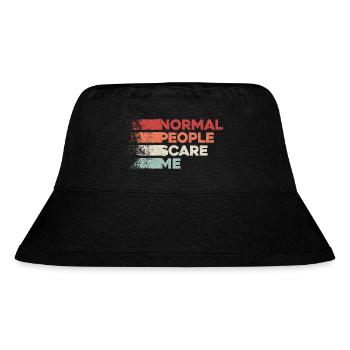 Normal People Scare Me - Psych Design - Stanley/Stella Recycled Bucket Hat - black - Front
