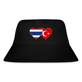 Coeur de drapeau de Thaïlande Türkiye - Bob recyclé Stanley/Stella - noir - Devant