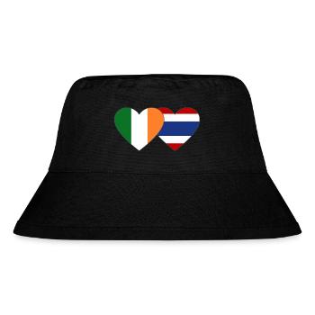 Irland Thailand Flagge Herz - Stanley/Stella recycelter Bucket Hat - Schwarz - Vorne