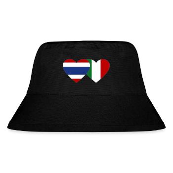 Coeur de drapeau de Thaïlande Italie - Bob recyclé Stanley/Stella - noir - Devant