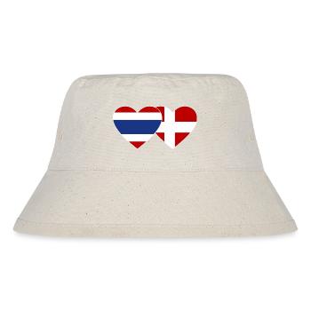 Coeur de drapeau Thaïlande Danemark - Bob recyclé Stanley/Stella - blanc naturel - Devant