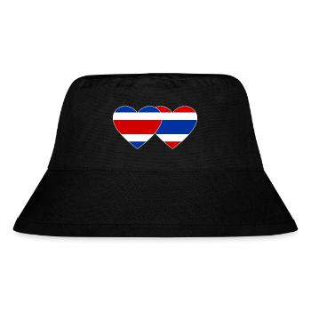 Thaïlande Costa Rica drapeau coeur - Bob recyclé Stanley/Stella - noir - Devant