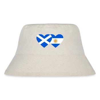 Schottland Argentinien Flagge Herz - Stanley/Stella recycelter Bucket Hat - Naturweiß - Vorne