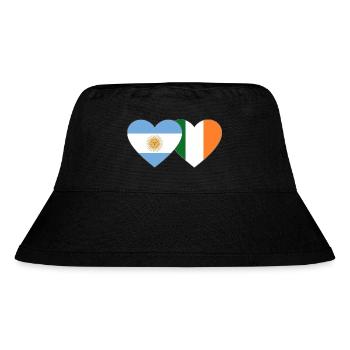 Argentinien Irland Flagge - Stanley/Stella recycelter Bucket Hat - Schwarz - Vorne