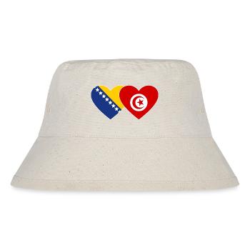 Bosnie Tunisie Drapeau Coeur - Bob recyclé Stanley/Stella - blanc naturel - Devant