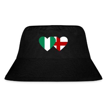 Nigeria England Flag Heart - Stanley/Stella Recycled Bucket Hat - black - Front