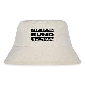 ICH BIN BEIM BUND - Stanley/Stella recycelter Bucket Hat - Naturweiß - Vorne