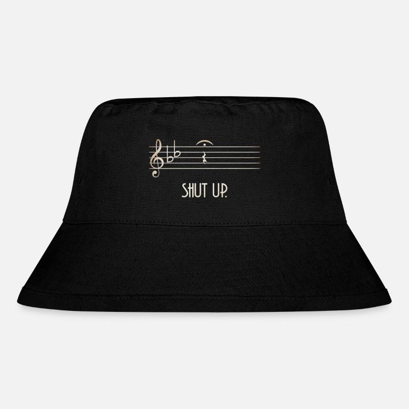 Silence through Notenauge shut up quotes - Stanley/Stella Recycled Bucket Hat - black
