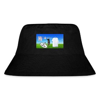Welpe hängend zum Abhängen - Stanley/Stella recycelter Bucket Hat - Schwarz - Vorne