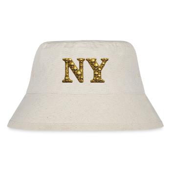 Golden Skull NY Letters - Stanley/Stella Recycled Bucket Hat - natural - Front