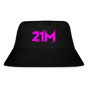 21M Bitcoin Supply Crypto Design21 Limit Millionen - Stanley/Stella recycelter Bucket Hat - Schwarz - Vorne