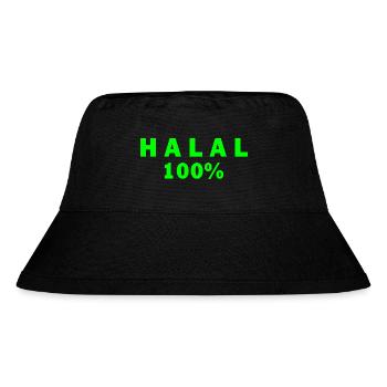 Halal - Stanley/Stella recycelter Bucket Hat - Schwarz - Vorne