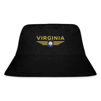 Virginia Fan Shirt – American Spirit - Stanley/Stella recycelter Bucket Hat - Schwarz - Vorne