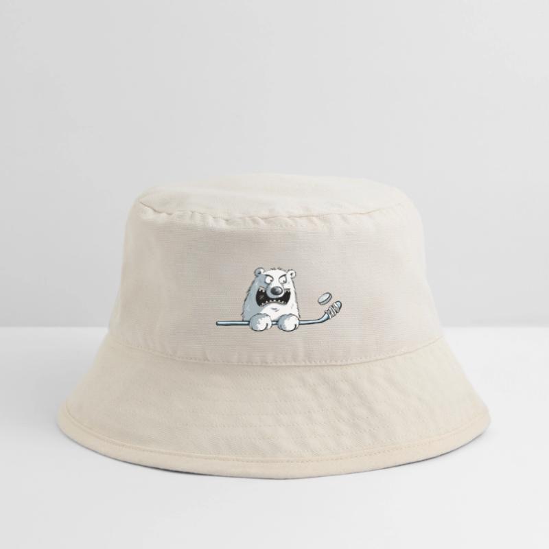 Cooler Eisbär Mit Eishockeyschläger I Eishockey Stanley/Stella recycelter Bucket Hat