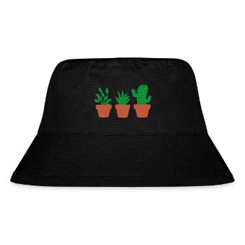 Pflanzen - Stanley/Stella recycelter Bucket Hat - Schwarz - Vorne