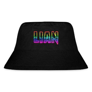 lian rs regenbogen - Stanley/Stella recycelter Bucket Hat - Schwarz - Vorne