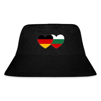 Germany Bulgaria Flag Heart - Stanley/Stella Recycled Bucket Hat - black - Front