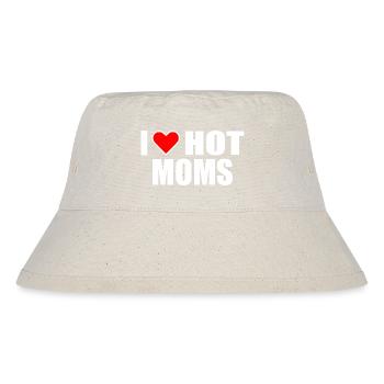 I love hot moms - Stanley/Stella recycelter Bucket Hat - Naturweiß - Vorne