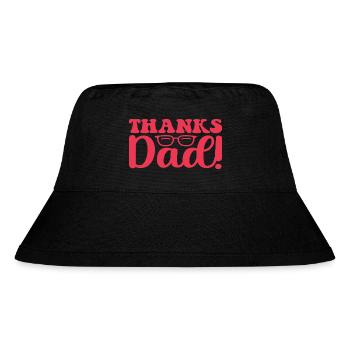 Thanks Dad! - Stanley/Stella recycelter Bucket Hat - Schwarz - Vorne