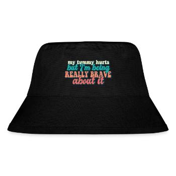 Tummy Ache Survivor My Tummy Hurts Funny Food - Stanley/Stella Recycled Bucket Hat - black - Front