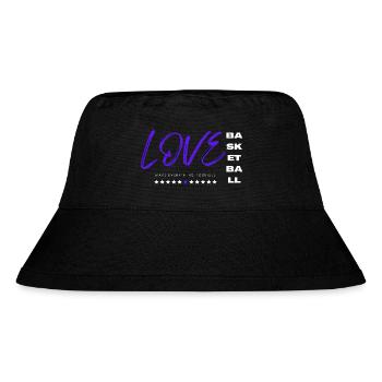 Love basketball blue - Stanley/Stella Recycled Bucket Hat - black - Front