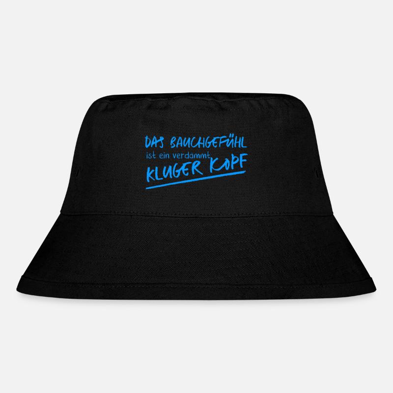 bauchgefühl2 - Stanley/Stella recycelter Bucket Hat - Schwarz