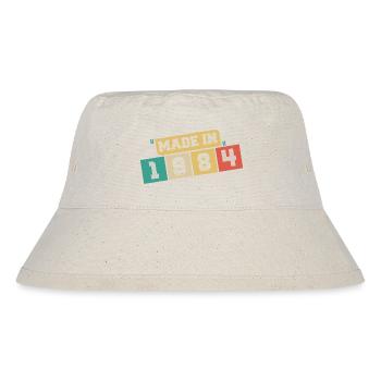 1984 Geburtstag 1984 Jahrgang 1984 Geburtstag - Stanley/Stella recycelter Bucket Hat - Naturweiß - Vorne
